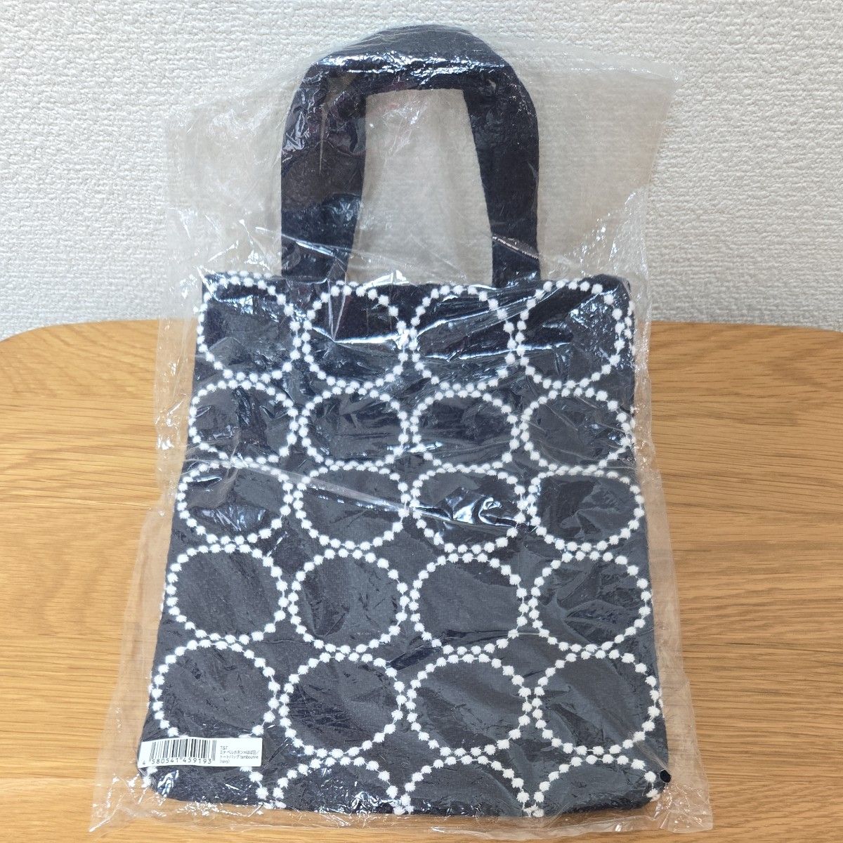 ハンドメイド トートバッグ ミナペルホネン タンバリンネイビー+