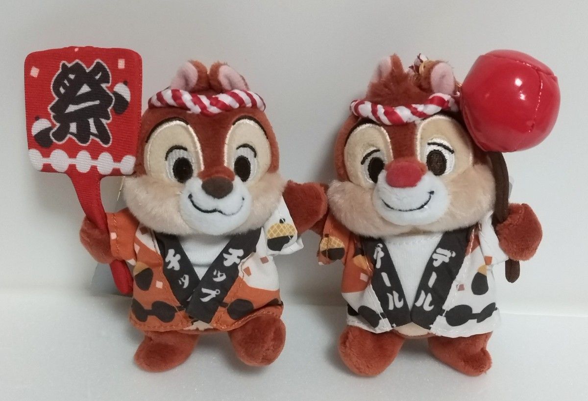 チップ＆デール ぬいぐるみキーホルダー 祭り Japanese Matsuri
