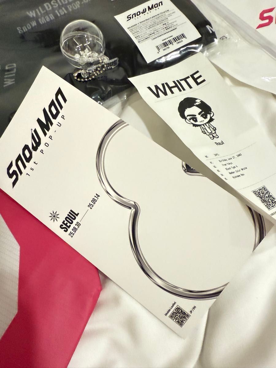 Snow Man 韓国 1st POPUP ポップアップ Tシャツ Mサイズ 入場特典付き
