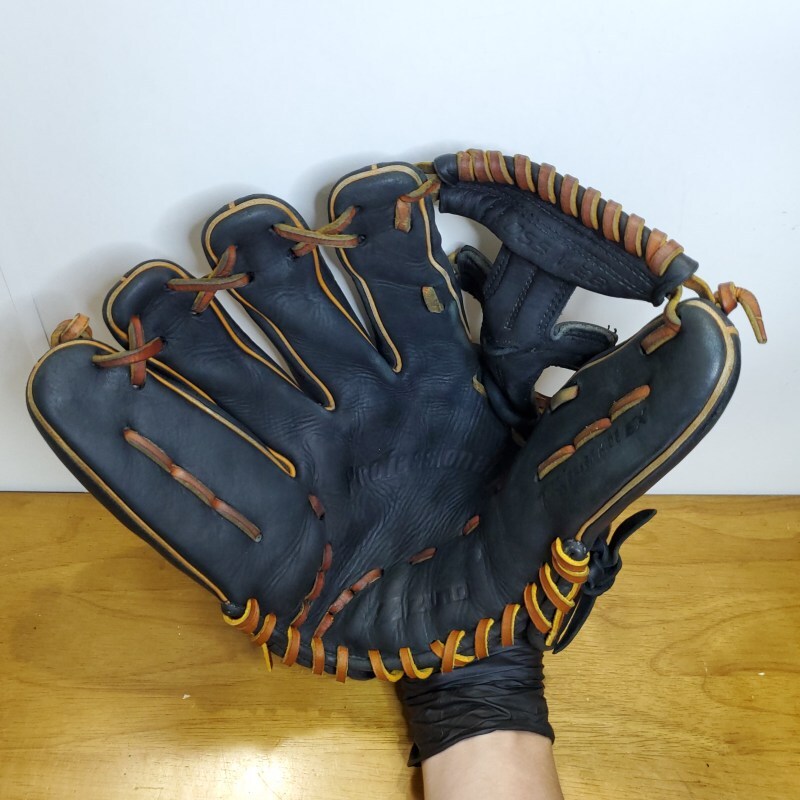 ミズノ 松井秀喜モデル 限定 ゴジラ型ウェブ 左投げ用 外野用 軟式