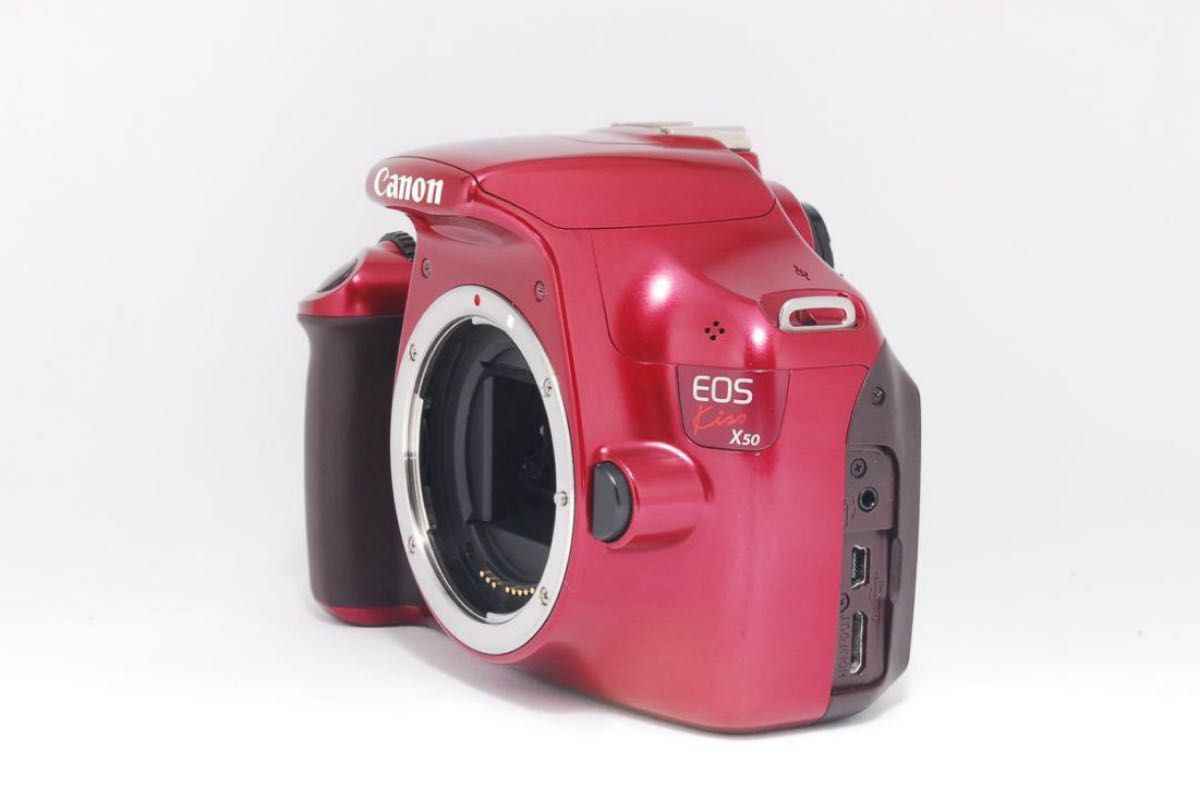 人気カラー Canon EOS kiss X50 ダブルレンズセット ダブルズーム 一眼