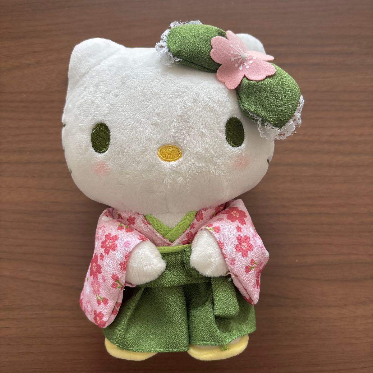 ハローキティ ぬいぐるみ 和装 着物 袴 桜柄 ピンク グリーン｜Yahoo