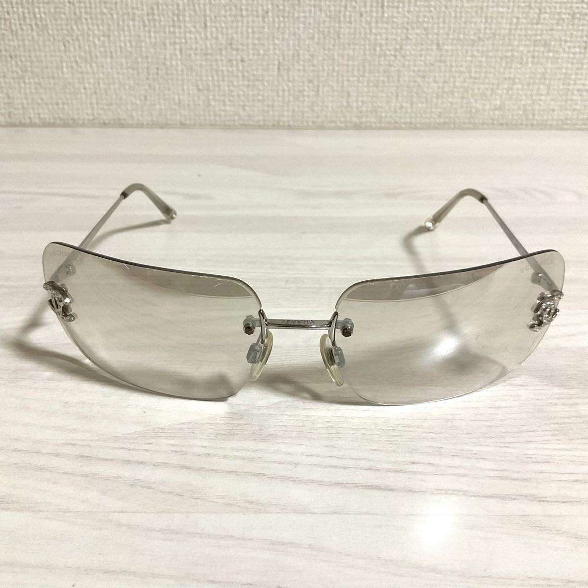 CHANEL シャネル ココマーク ラインストーン サングラス メガネ 4017