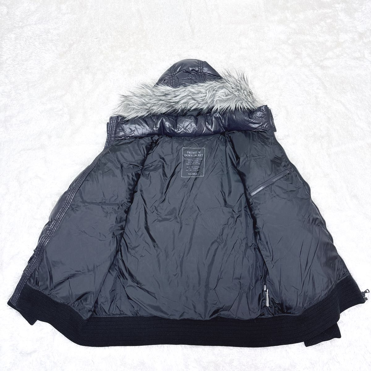 old UNIQLO ファー ダウンジャケット お兄 平成 短丈 y2k 00s オールド