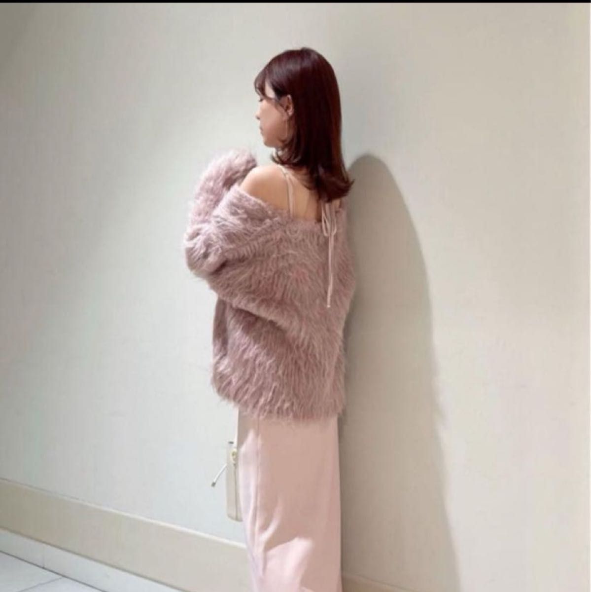 SNIDEL スナイデル シャギーニットカーディガン ピンク｜Yahoo!フリマ