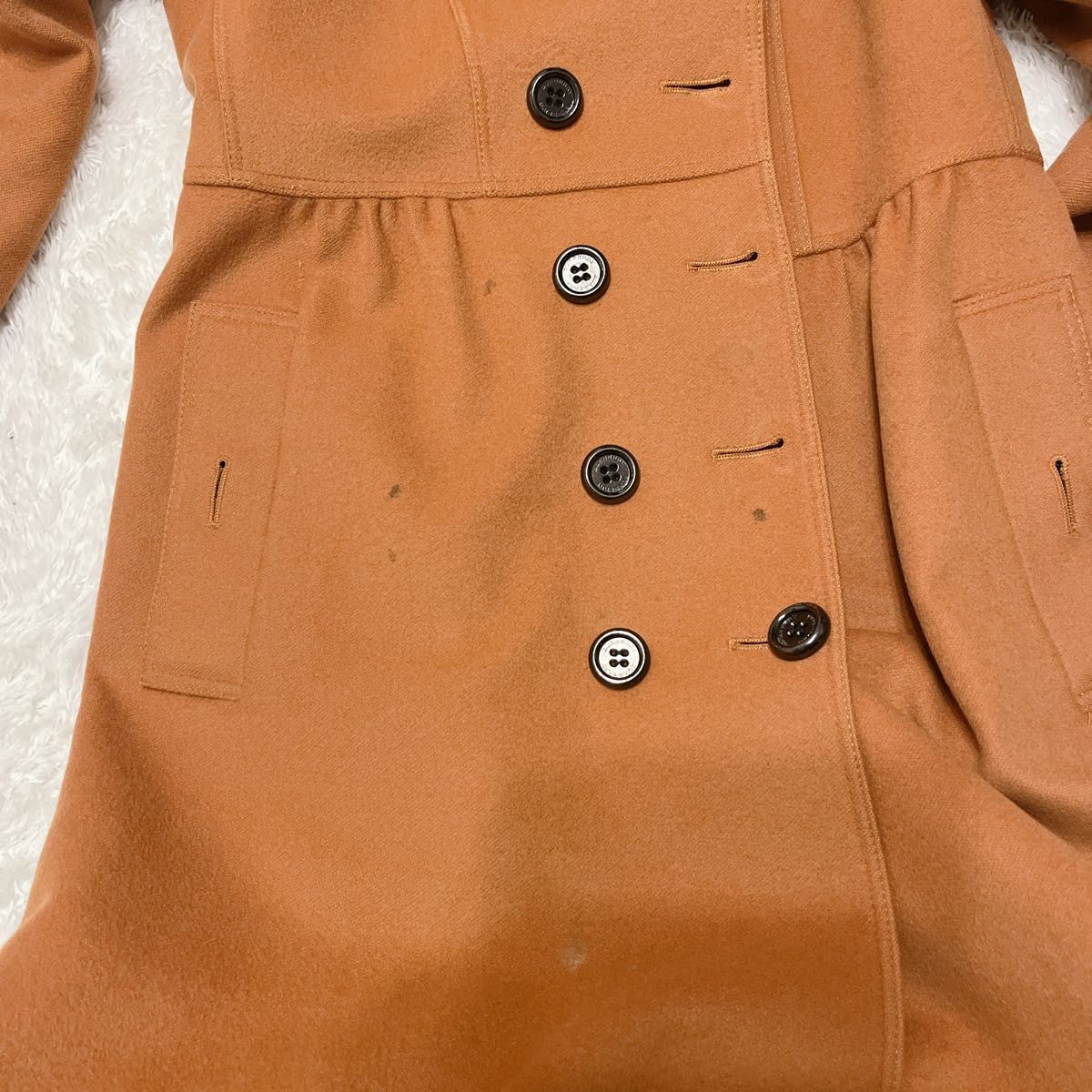 BURBERRY LONDON トレンチコート カシミヤ混 シャドウチェック