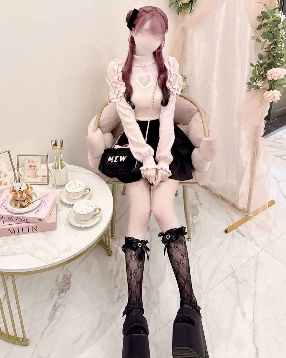 ミシェルマカロン イモ ハートカットタートルニット ハニーミュウ