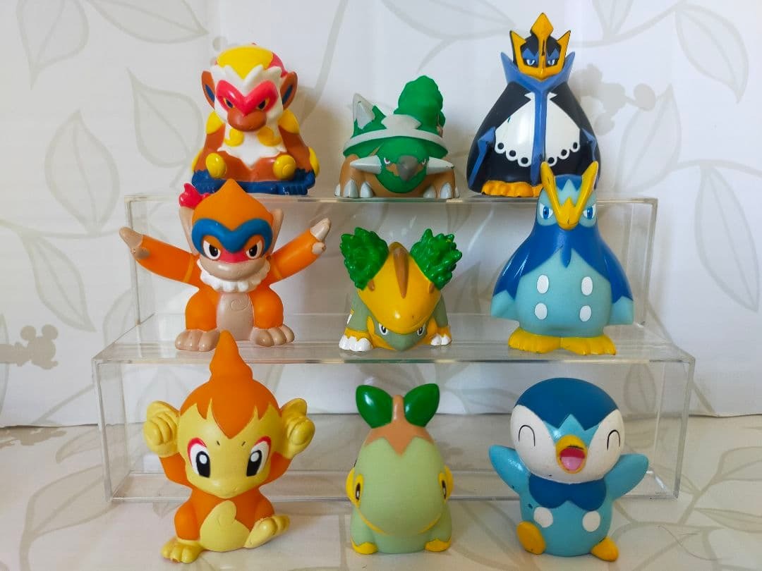 ポケモンキッズ 指人形 ヒコザル ナエトル ポッチャマ 進化6体セット