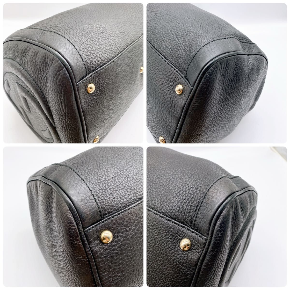 GUCCI グッチ ソーホー インターロッキングG ミニボストンバッグ 黒