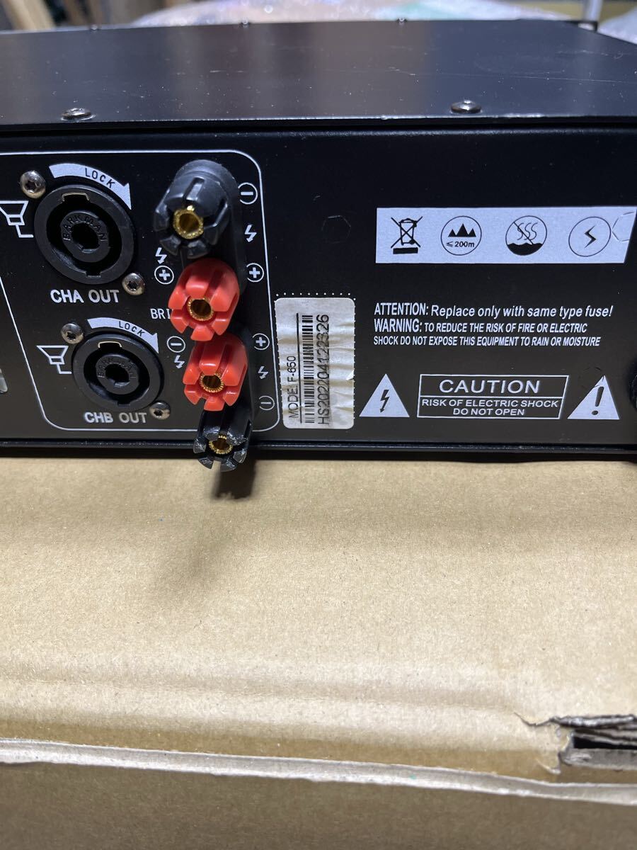 W.ST社 F650Professional Power Amp 良音動作品
