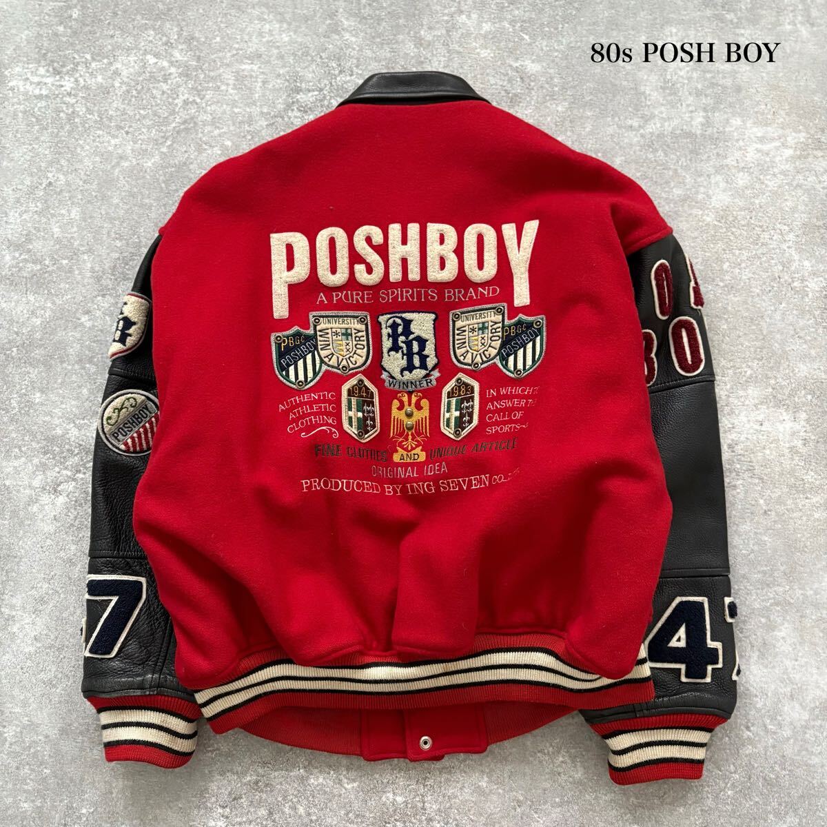 POSH BOY】80s ポッシュボーイ フルデコスタジャン ヴィンテージ 80