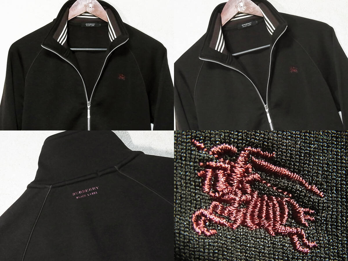 美品 ノバチェックライン切替 トラックジャケット ナイト刺繍入 D