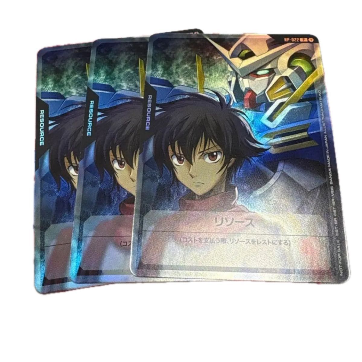 ガンダムカード 刹那&エクシア リソース 言語エラー品 簡体字 5枚