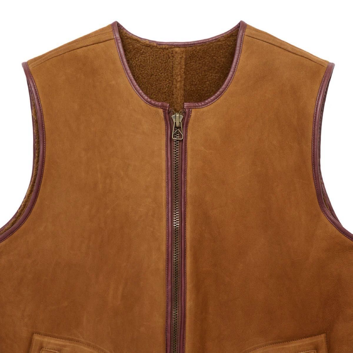 GDC Vegan Mouton Vest brown ムートンベスト ブラウン L キムタク着用