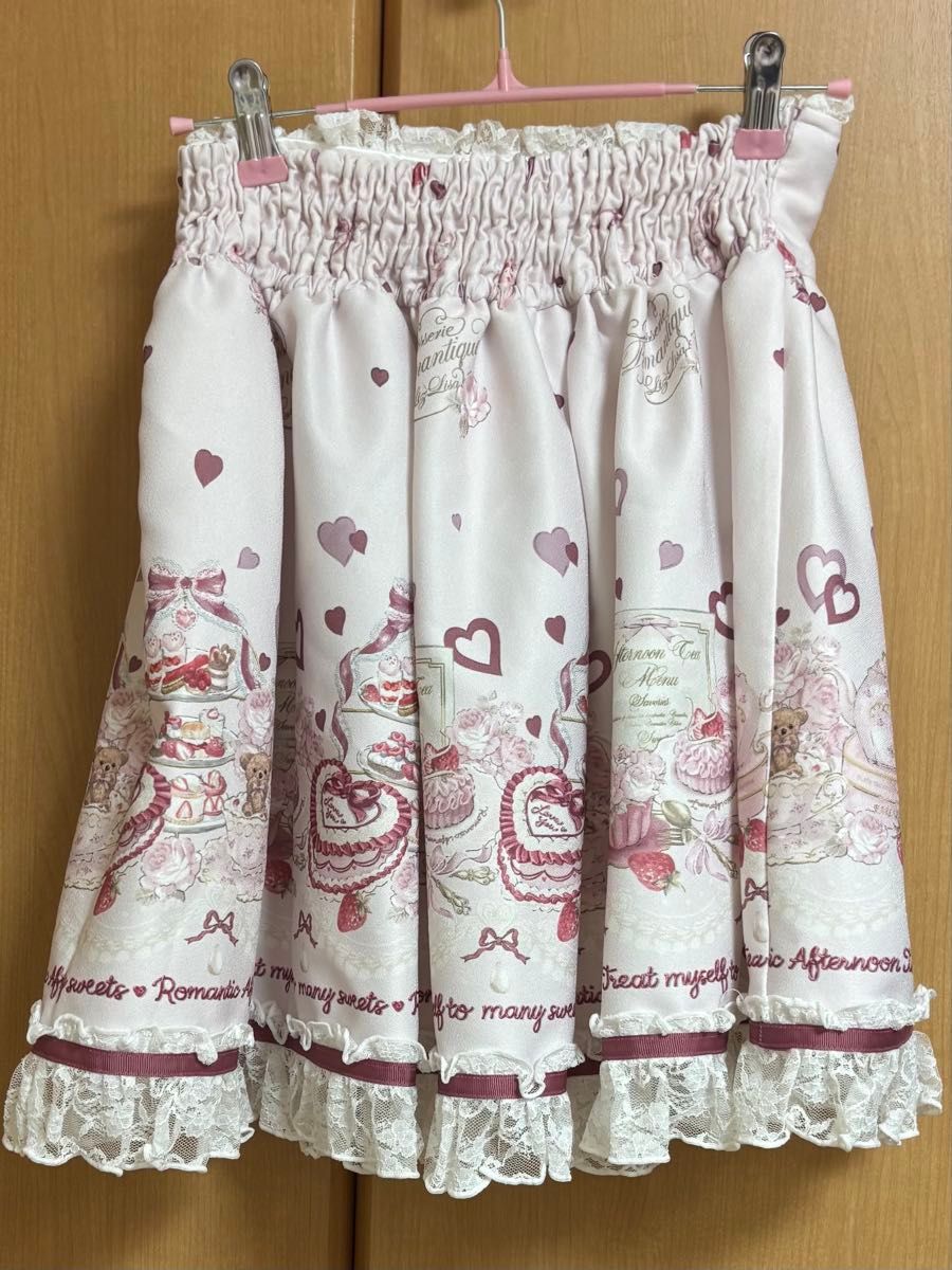 正規品】LIZLISA アフタヌーンティー柄 セットアップ ピンク｜Yahoo