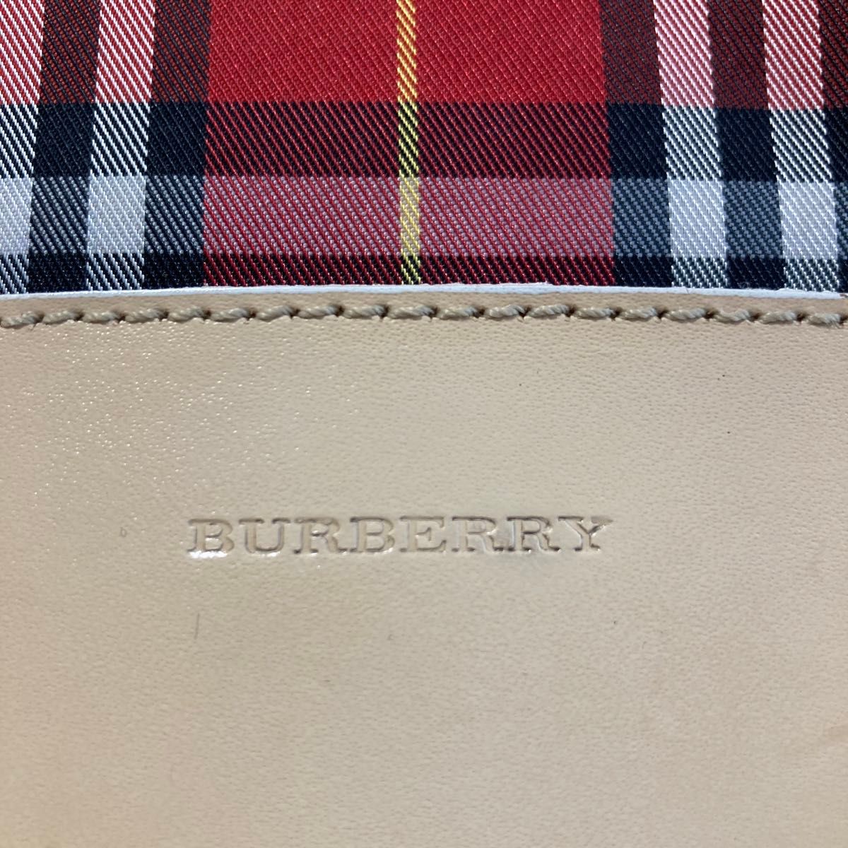 極美品 バーバリー トートバッグ キャンバス／レザー ノバチェック