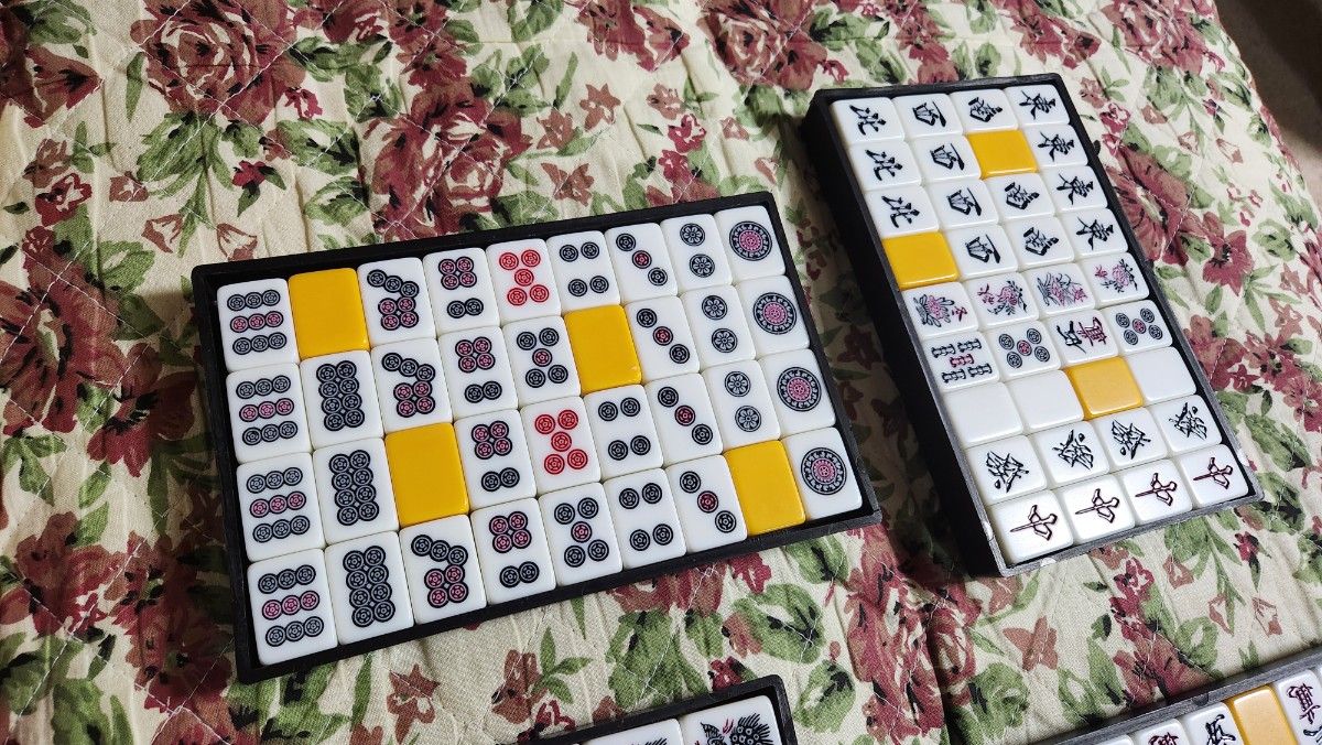 麻雀一式 マージャンパイ 点数棒 全部 set 麻雀セット 麻雀牌 点棒