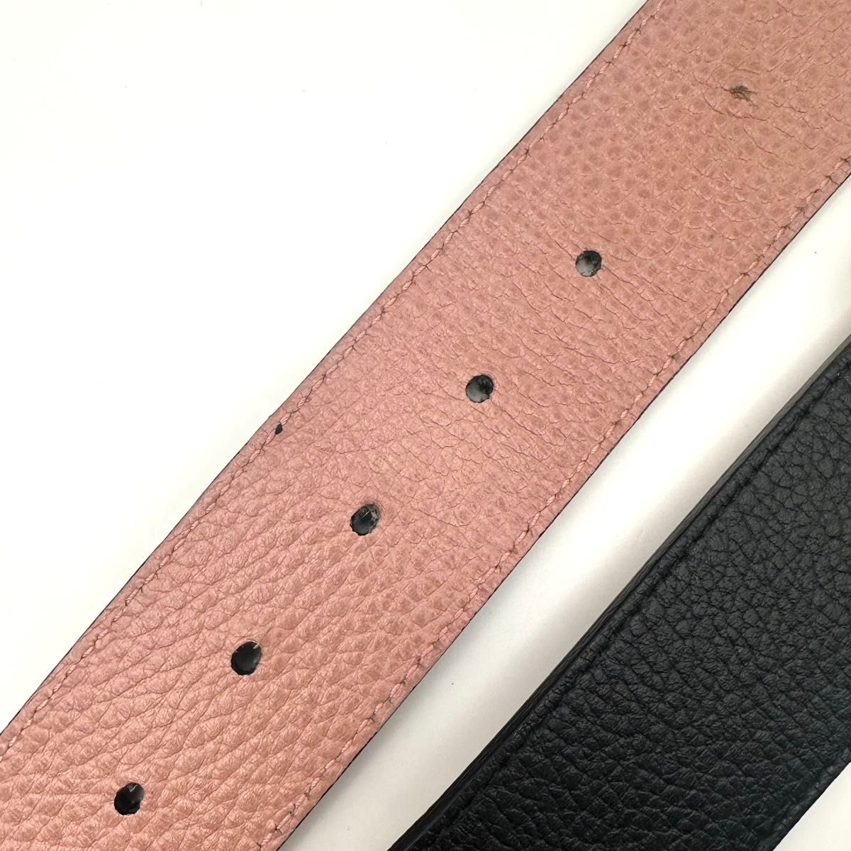 GUCCI グッチ GGロゴ リバーシブルベルト ブラック ピンク｜Yahoo