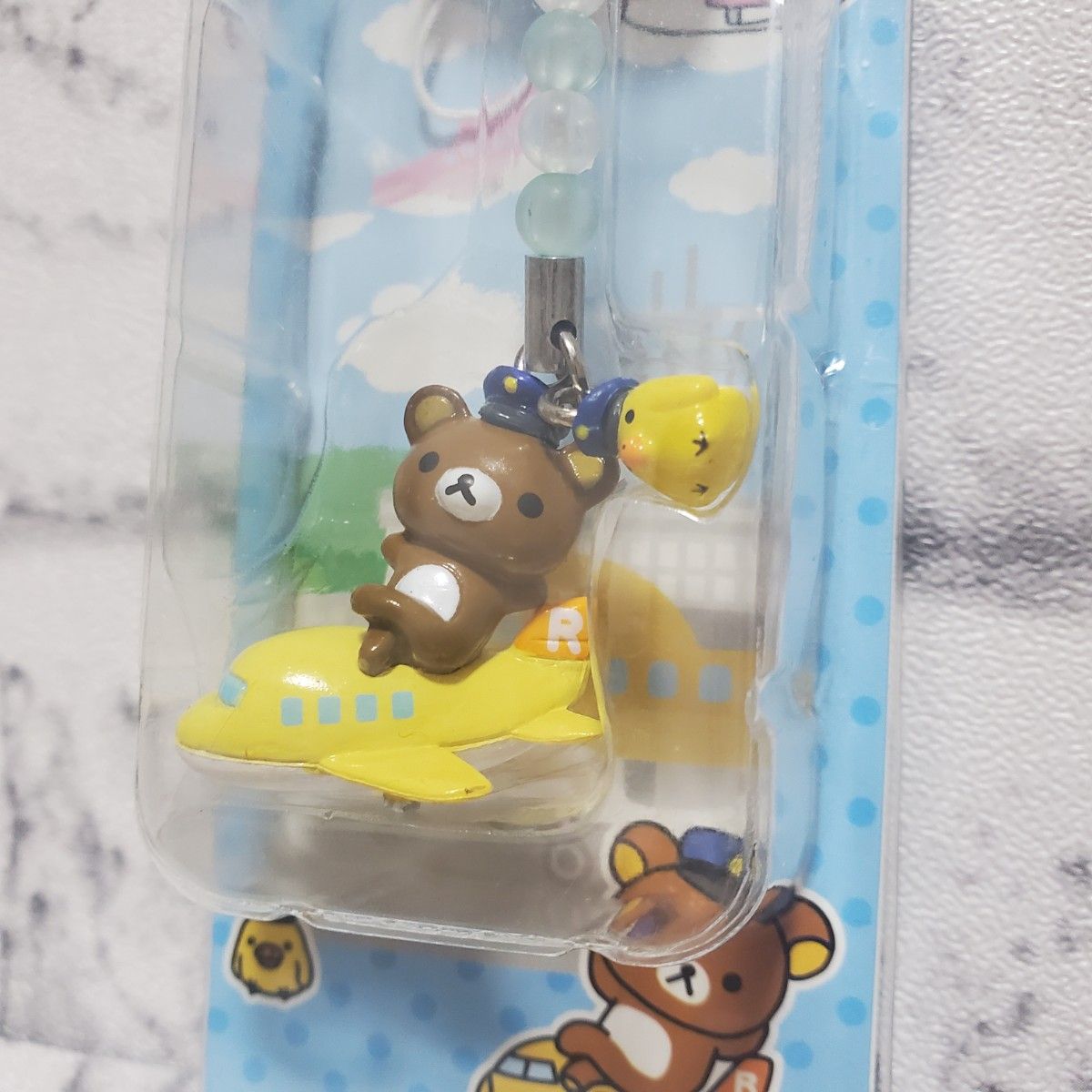 だららん夢紀行 リラックマ チャームストラップ 空港限定 飛行機でだら
