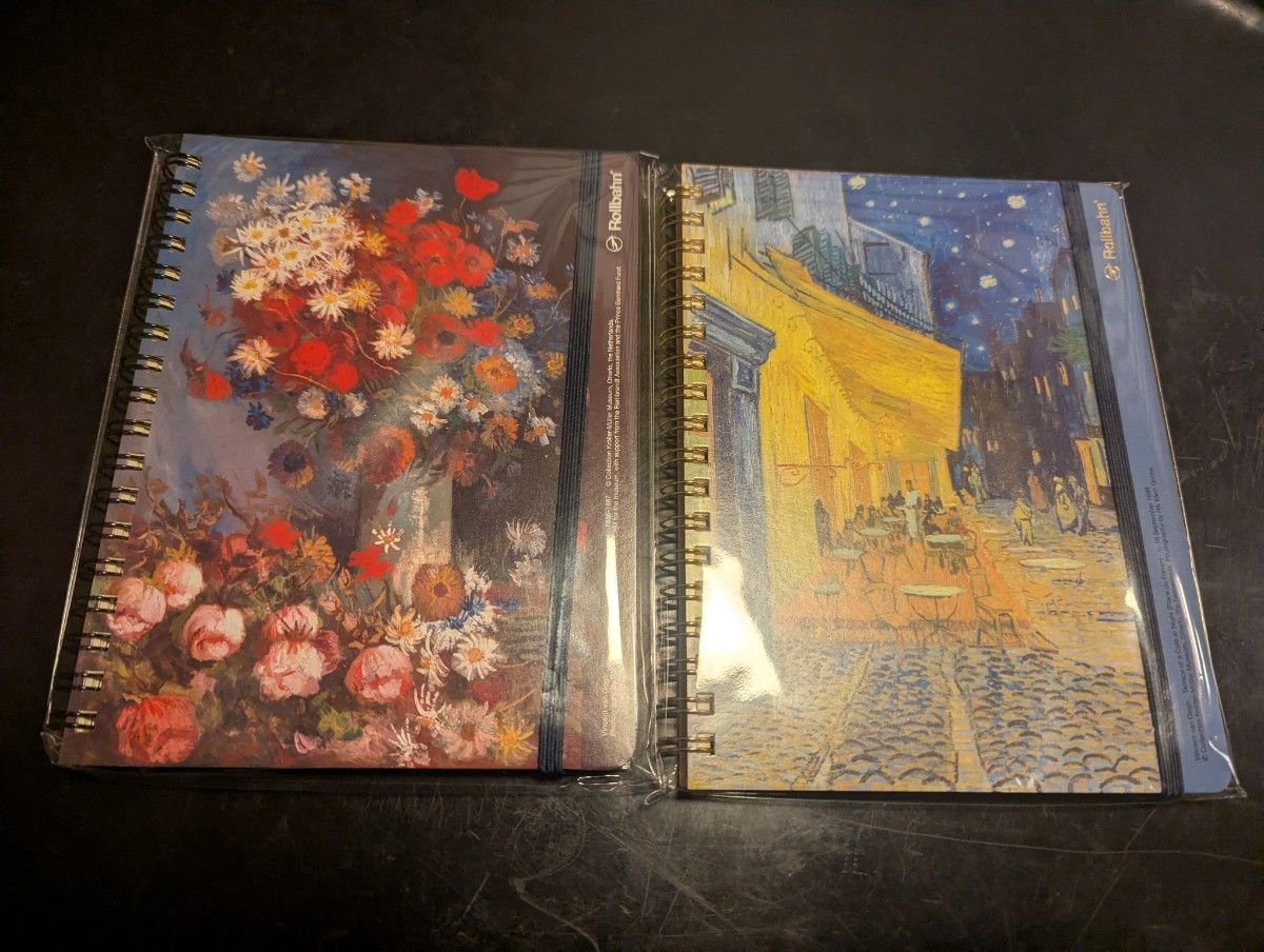 ロルバーン ゴッホ ポケット付メモL 大ゴッホ展 夜のカフェテラス 2種