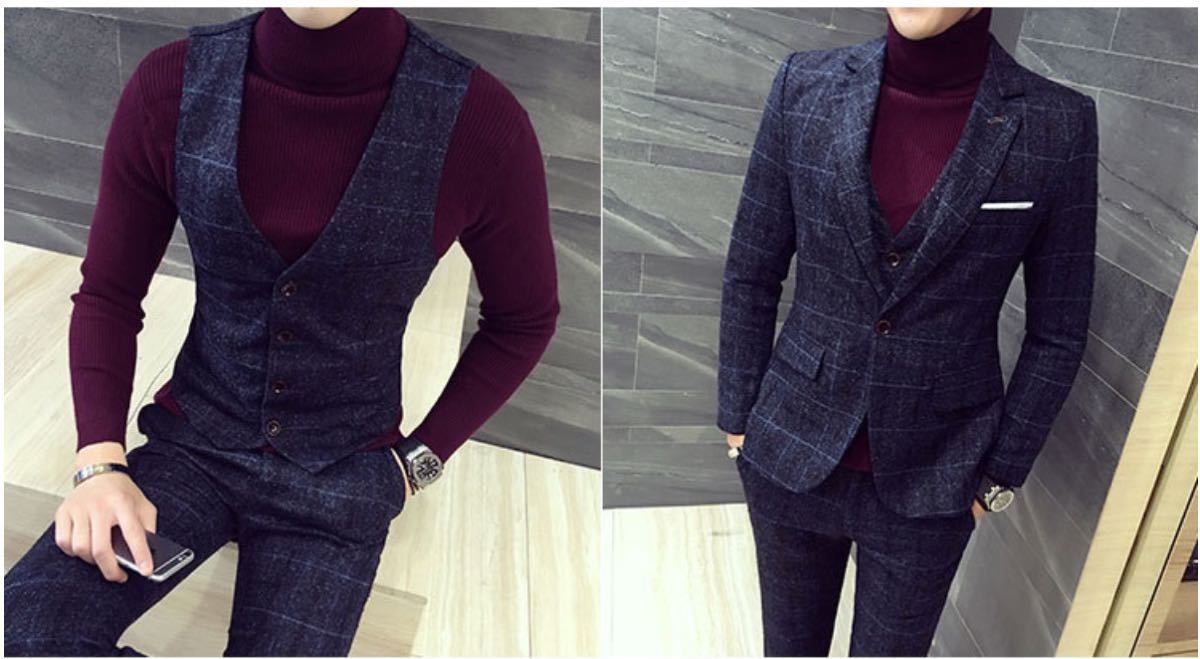 ジャケット パンツ ベスト 三点セット スーツ ビジネススーツ 3ピース