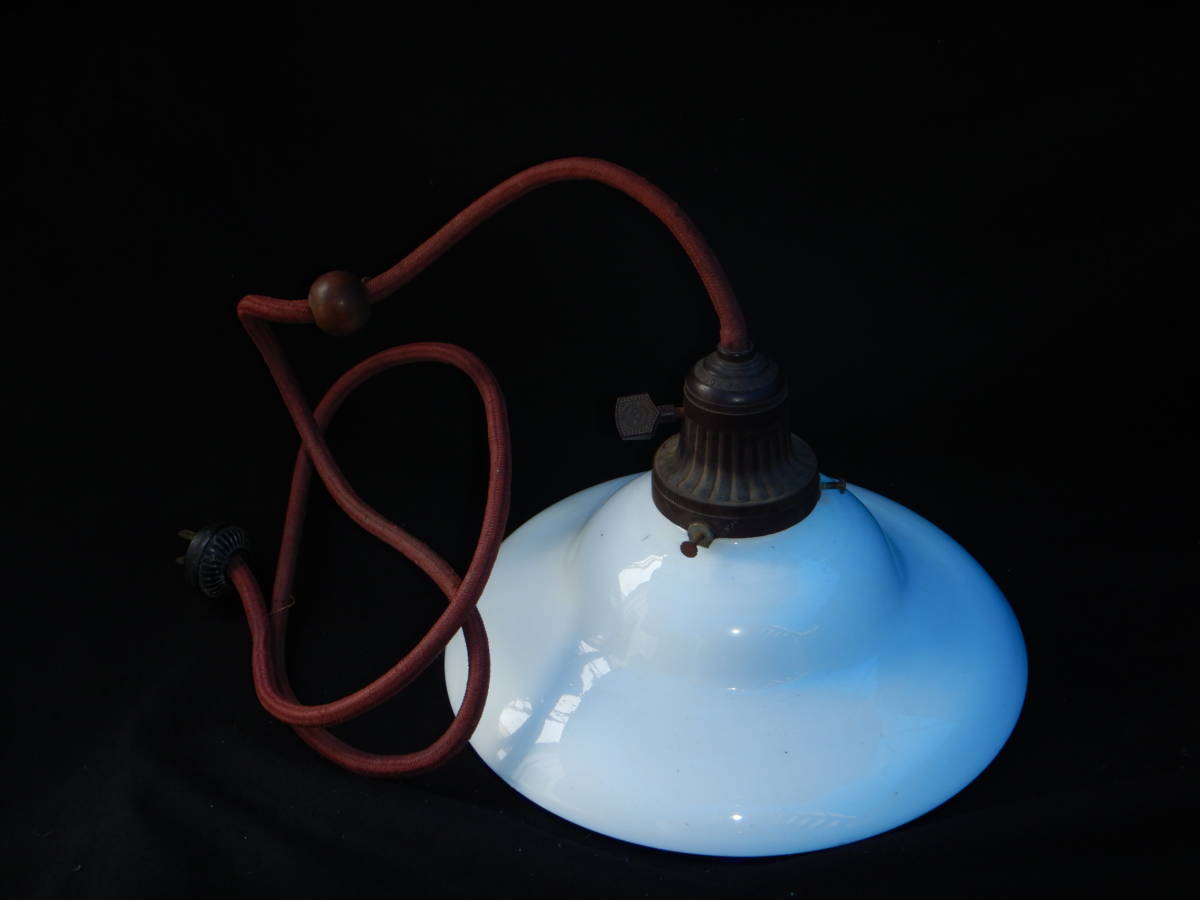 Yahoo!オークション - アンティーク 大正時代～昭和初期 電笠 電傘 青