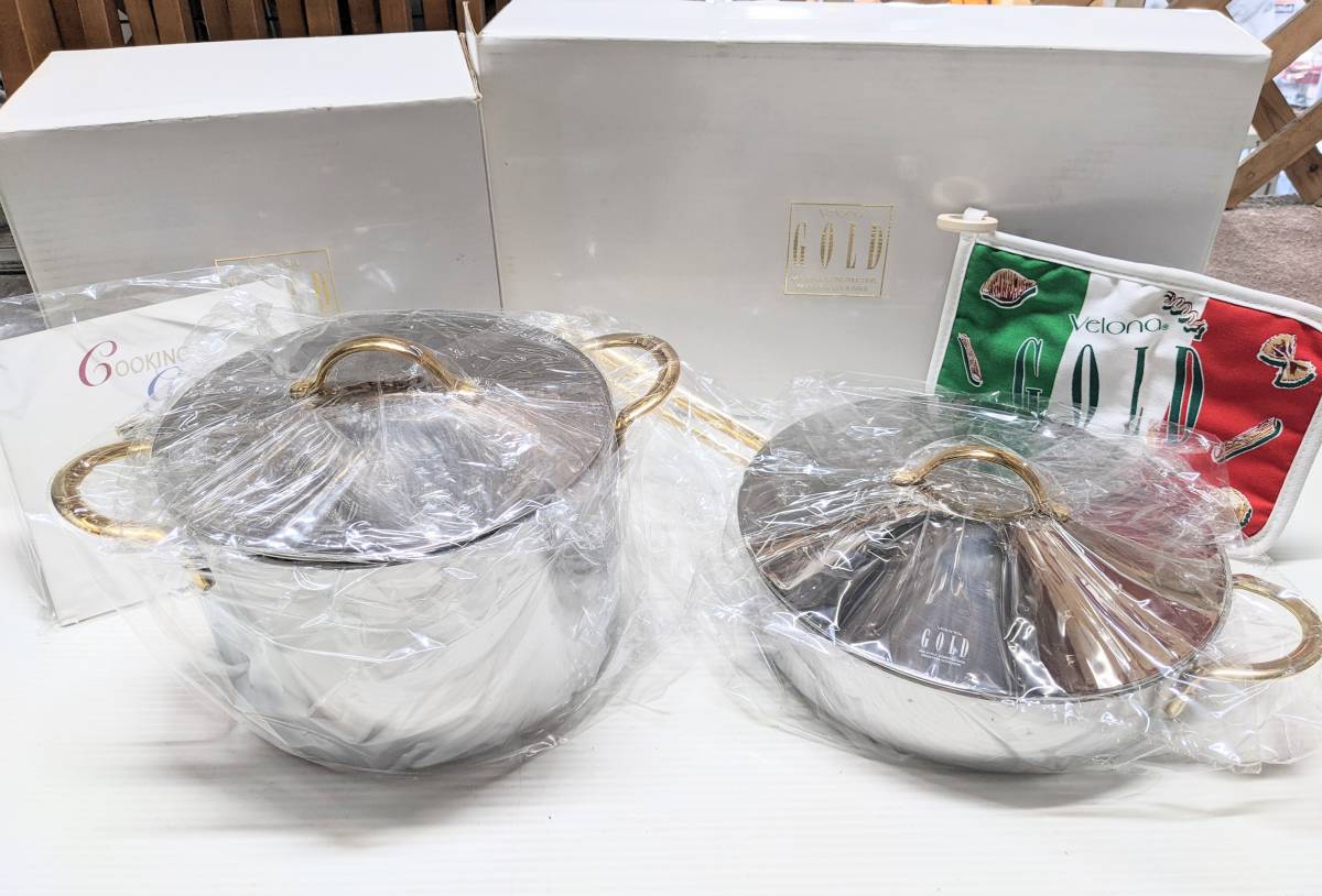 Yahoo!オークション - 新品 velona Gold ベローナ ゴールド 調理鍋 シ