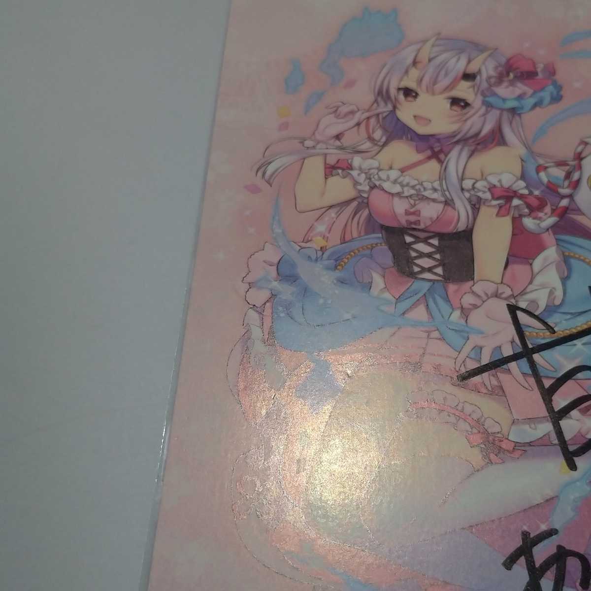 百鬼あやめ 活動1周年記念ボイス「あやめのひととせ」付属品 直筆