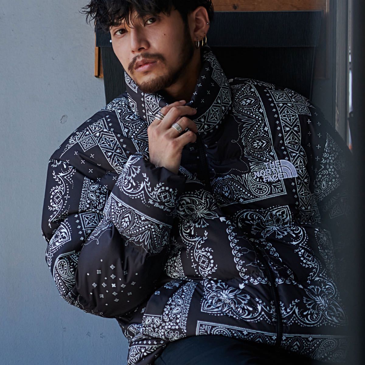ノースフェイス 韓国限定 ヌプシ バンダナ ペイズリー ダウンXL 新品