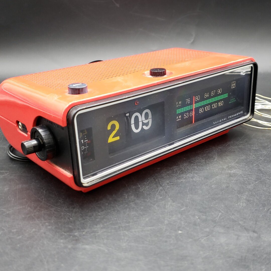 Yahoo!オークション - National PANASONIC RC-625 赤 置時計 パタパタ