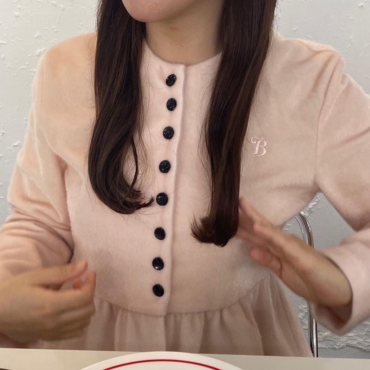 Bibiy ペプラムカーディガン ピンク｜Yahoo!フリマ（旧PayPayフリマ）