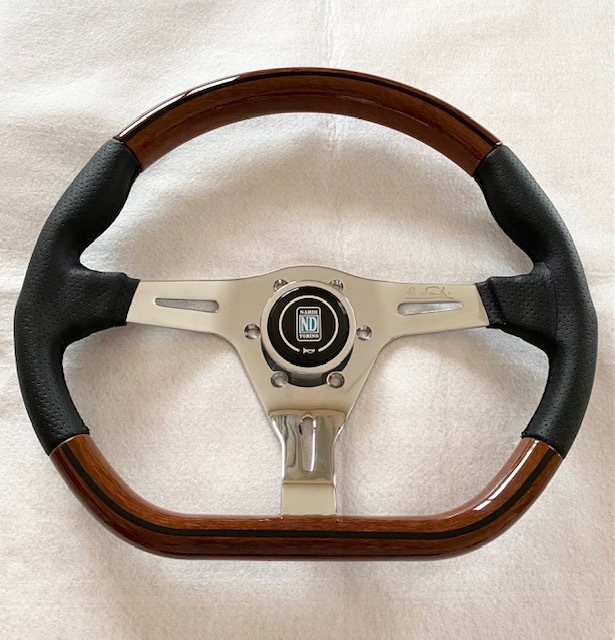☆ウッドハンドル＆ホーンボタンセット☆車用ステアリング ウッド