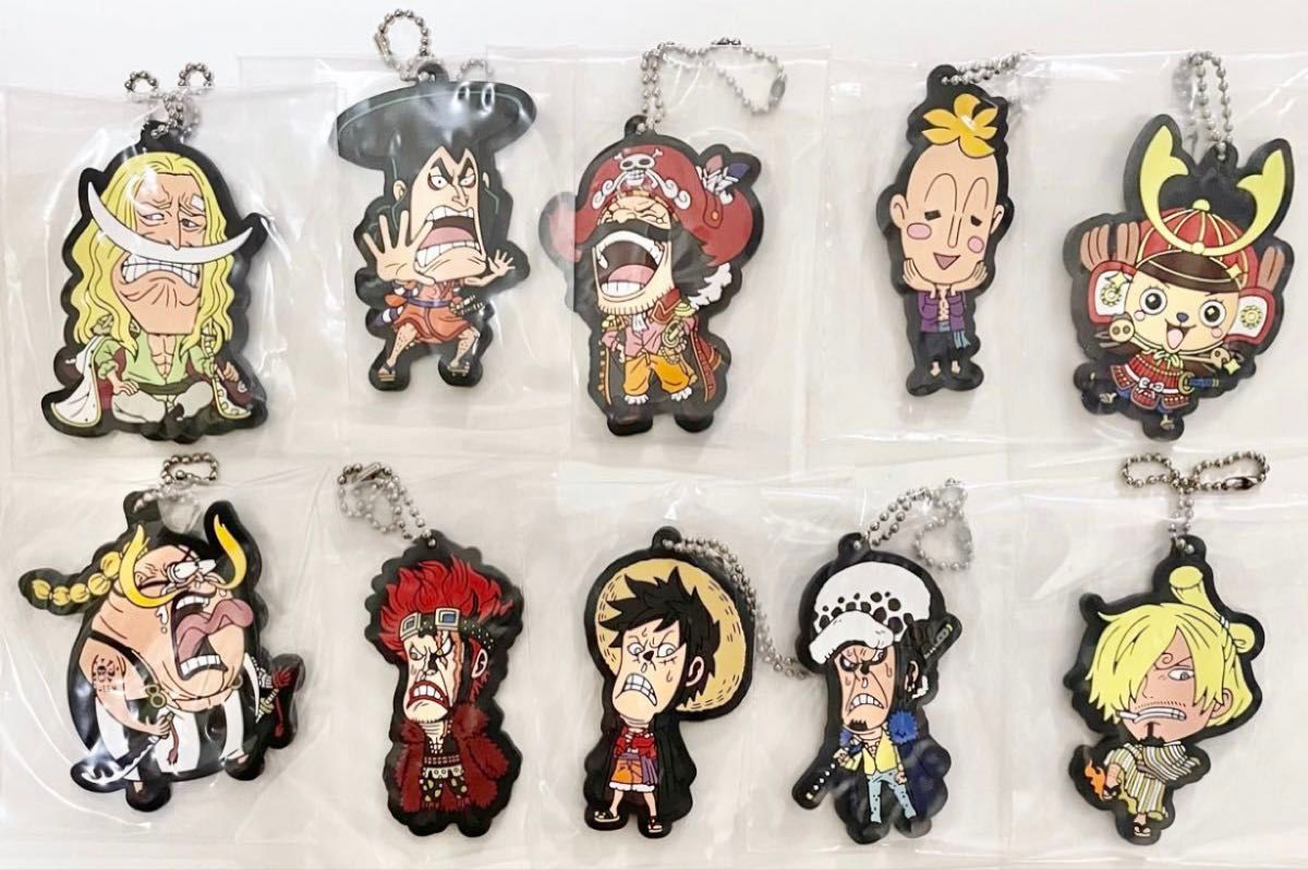 ワンピース 一番くじ ルフィ キッド ロー 赤鞘九人男 ストラップ ONE