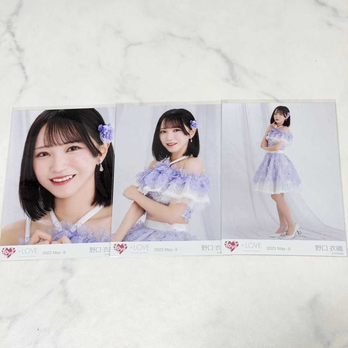 イコラブ ＝LOVE 野口衣織 仲直りシュークリーム アザカ 生写真 コンプ