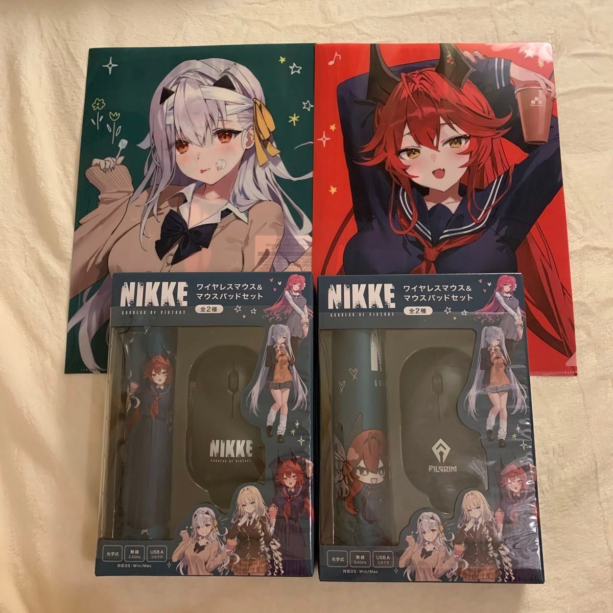 タイトー限定 勝利の女神 NIKKE ワイヤレスマウス＆マウスパッド 2種