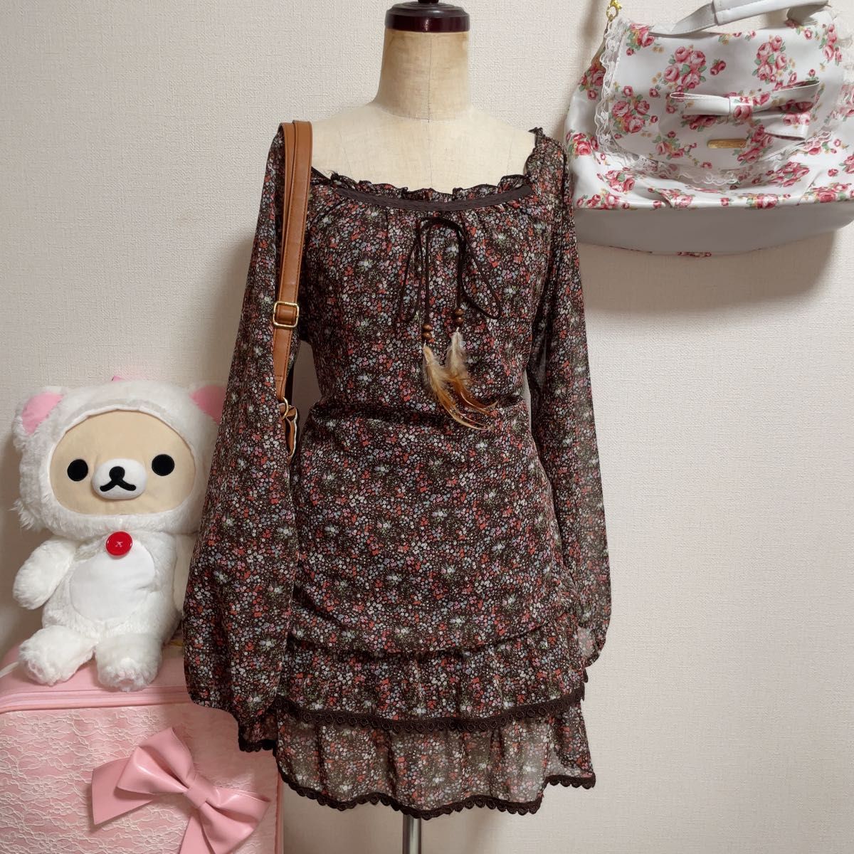 激レア 当時物】LIZ LISA リズリサ 花柄 ワンピース リボン 姫ギャル