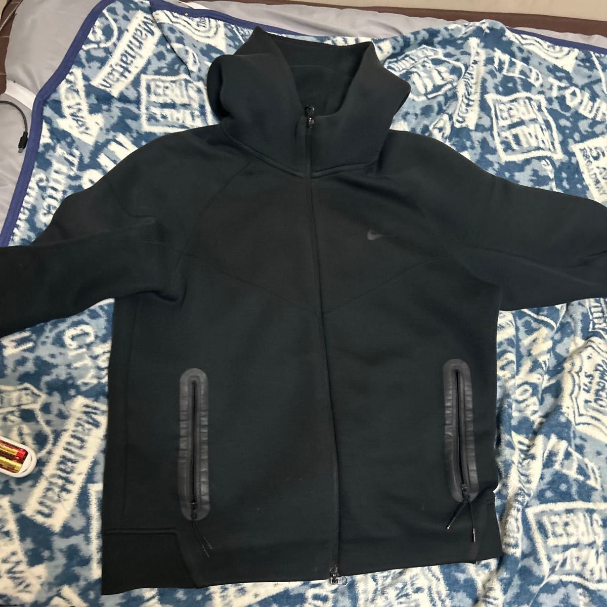 Nike Lab ニット ウィンドランナー パーカー イタリア製 ネイビー L②