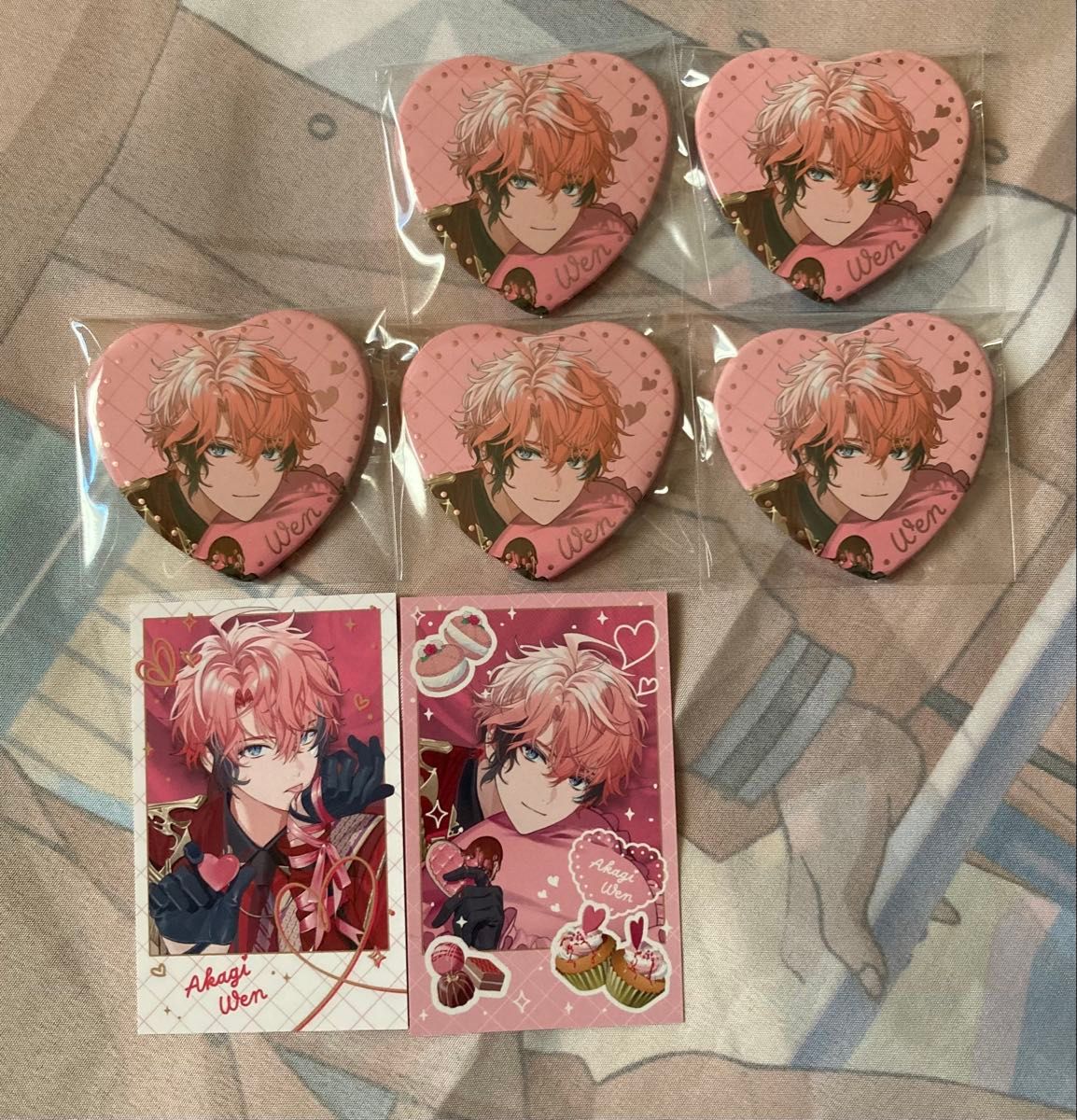 にじさんじ 小柳ロウ melty Valentine バレンタイン チェキ 缶バッジ