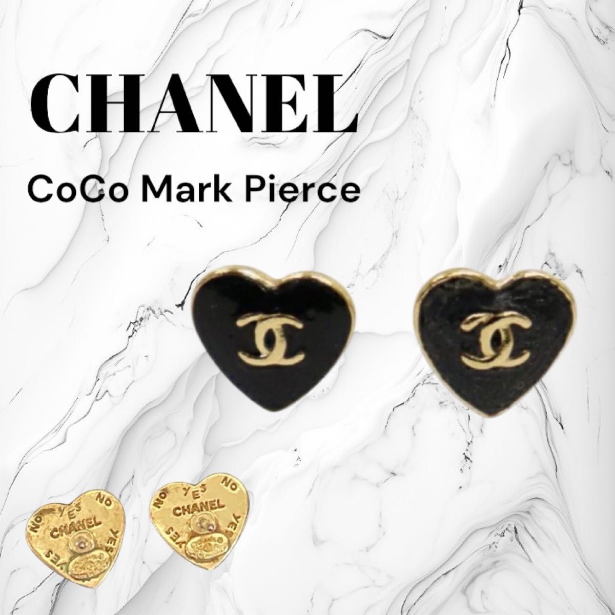 極美品 シャネル ココマーク ハート パール ピアス ゴールド