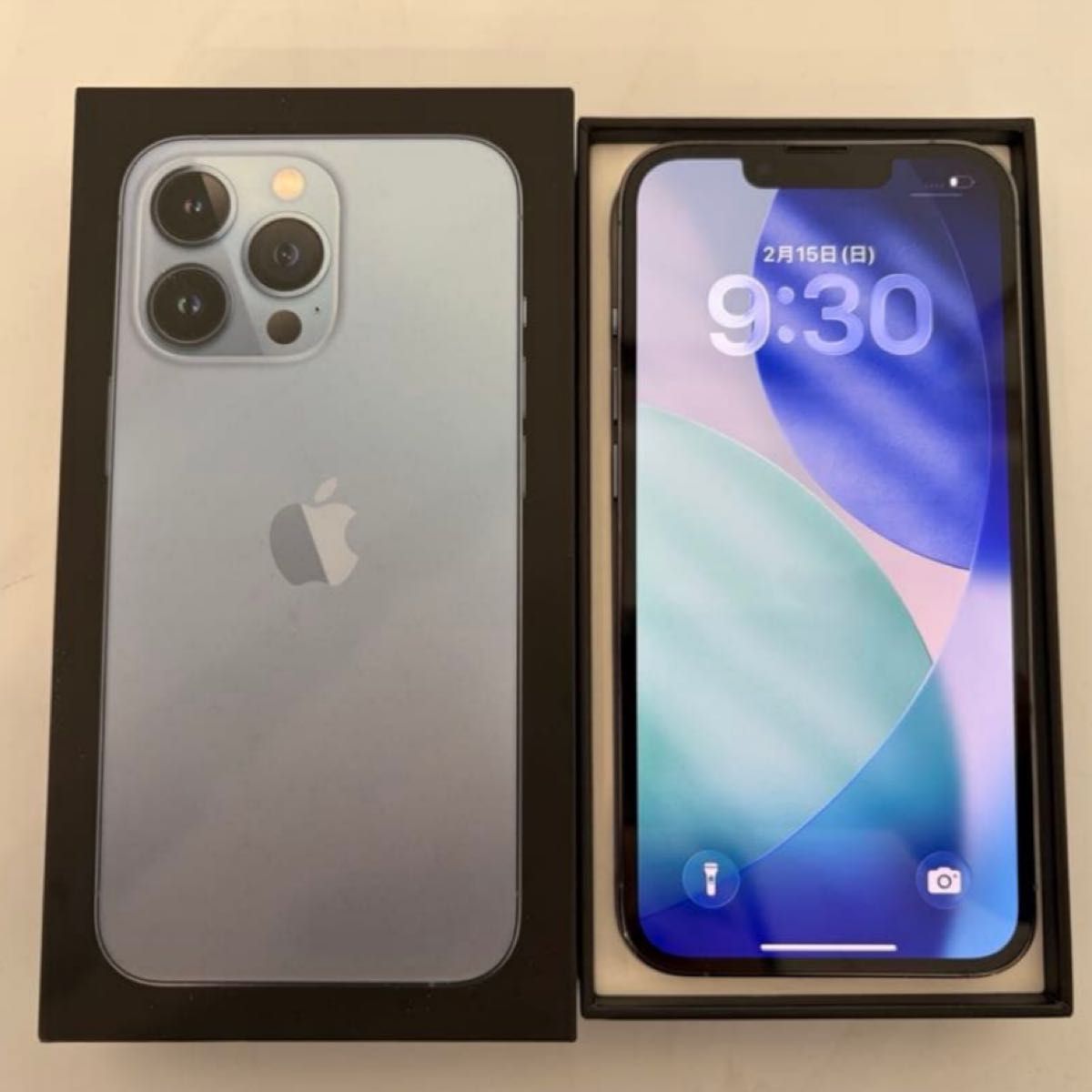 美品】iPhone 13 PRO MAX 128GB ブルー SIMフリー 動作良好 バッテリー