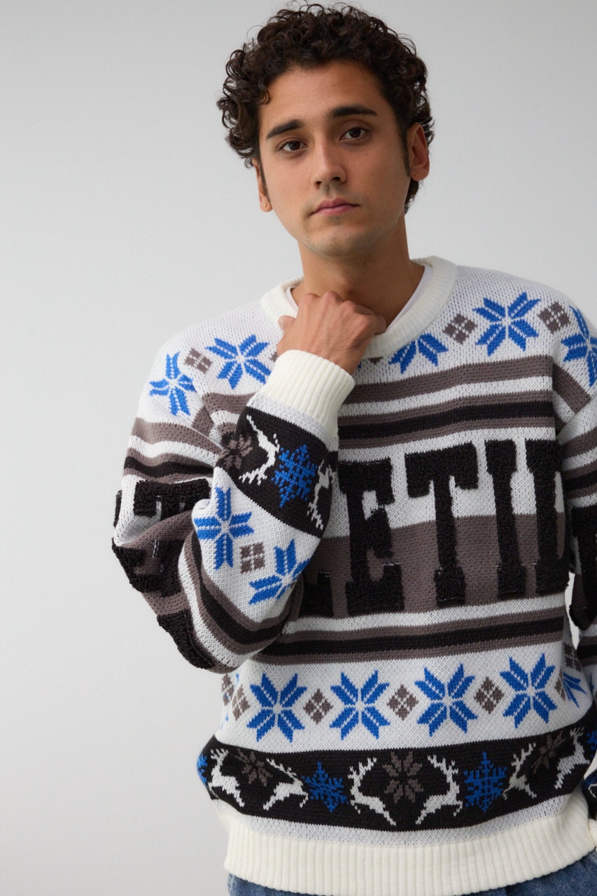 ノルディックアグリーニット｜MEN｜251HAT70-288I｜AZUL BY MOUSSY