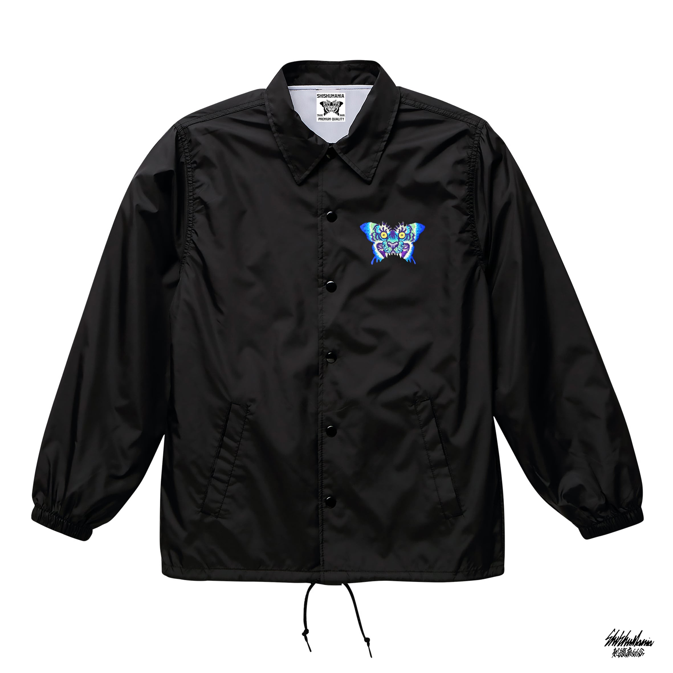オーロラ蛾虎刺繍ナイロンコーチジャケット | SHISHUMANIA ONLINE STORE