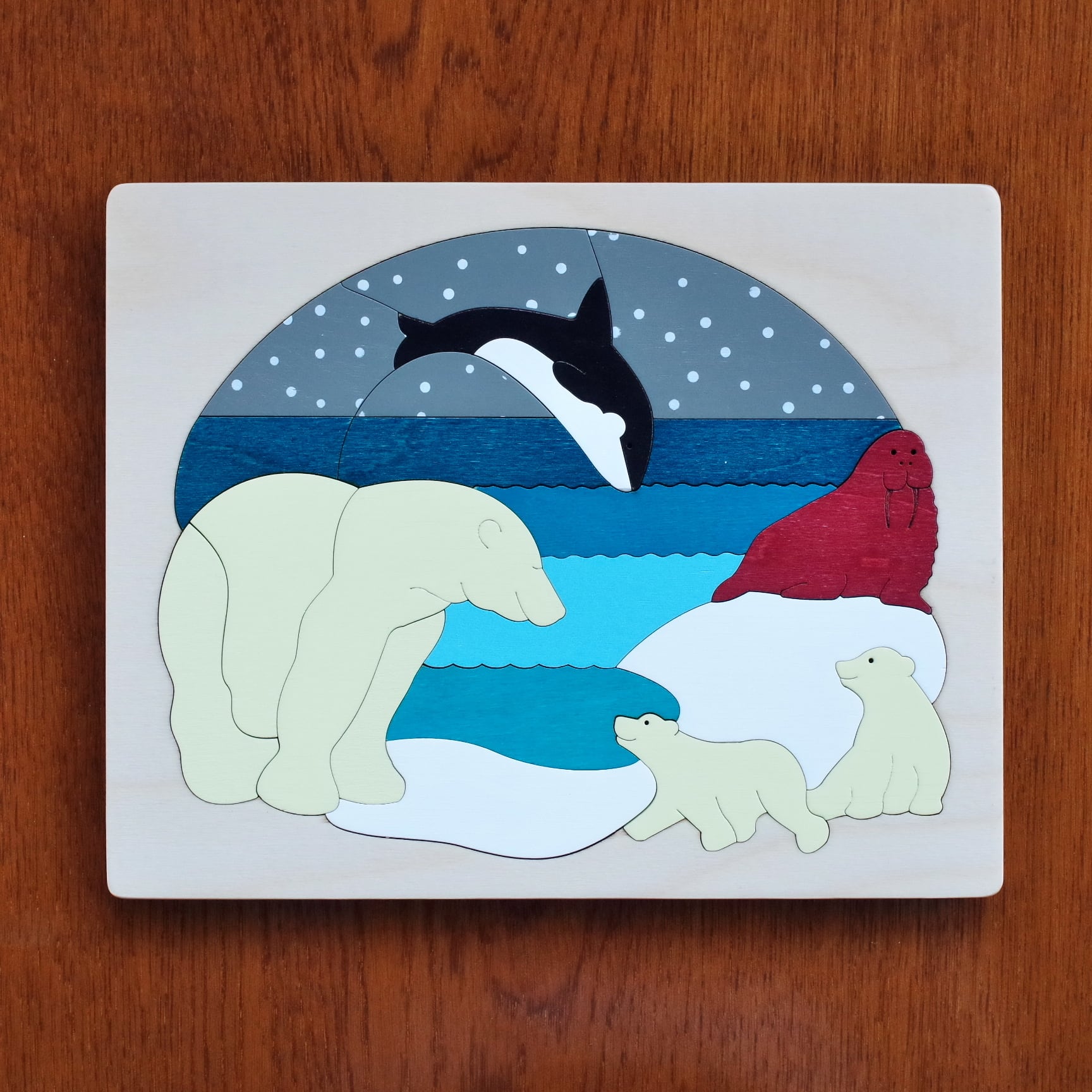 ジョージラック 2重パズル 北極 | 木のおもちゃ専門店 おもちゃ箱