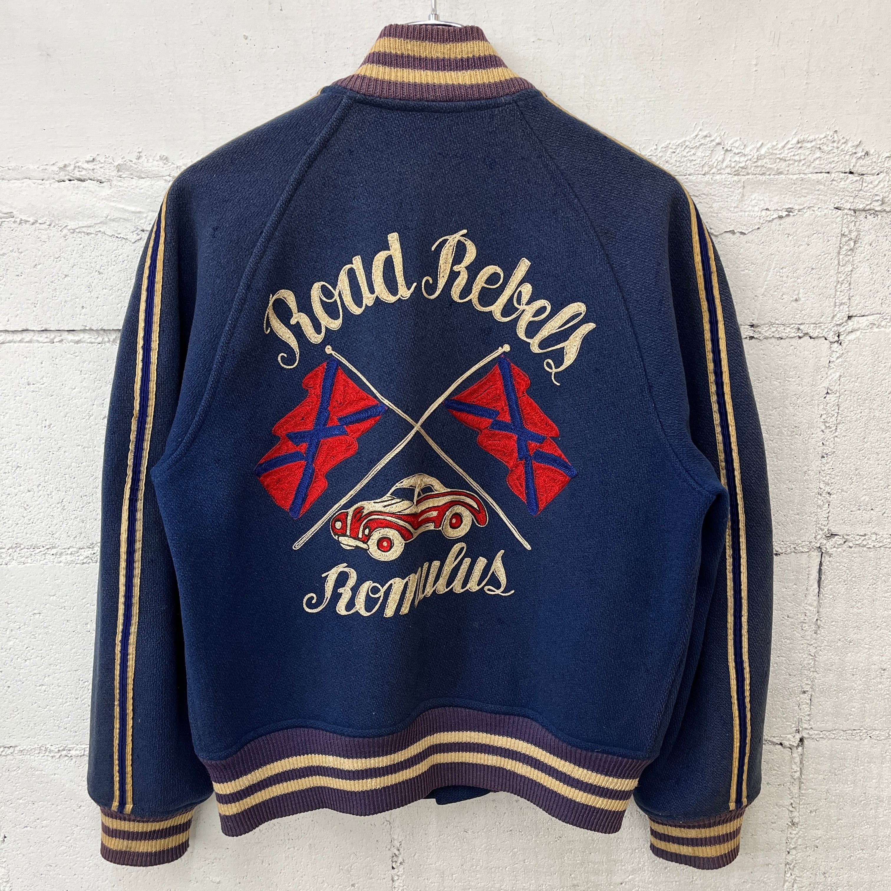 50s Car Club Jacket 50年代 カークラブジャケット 紺 L位