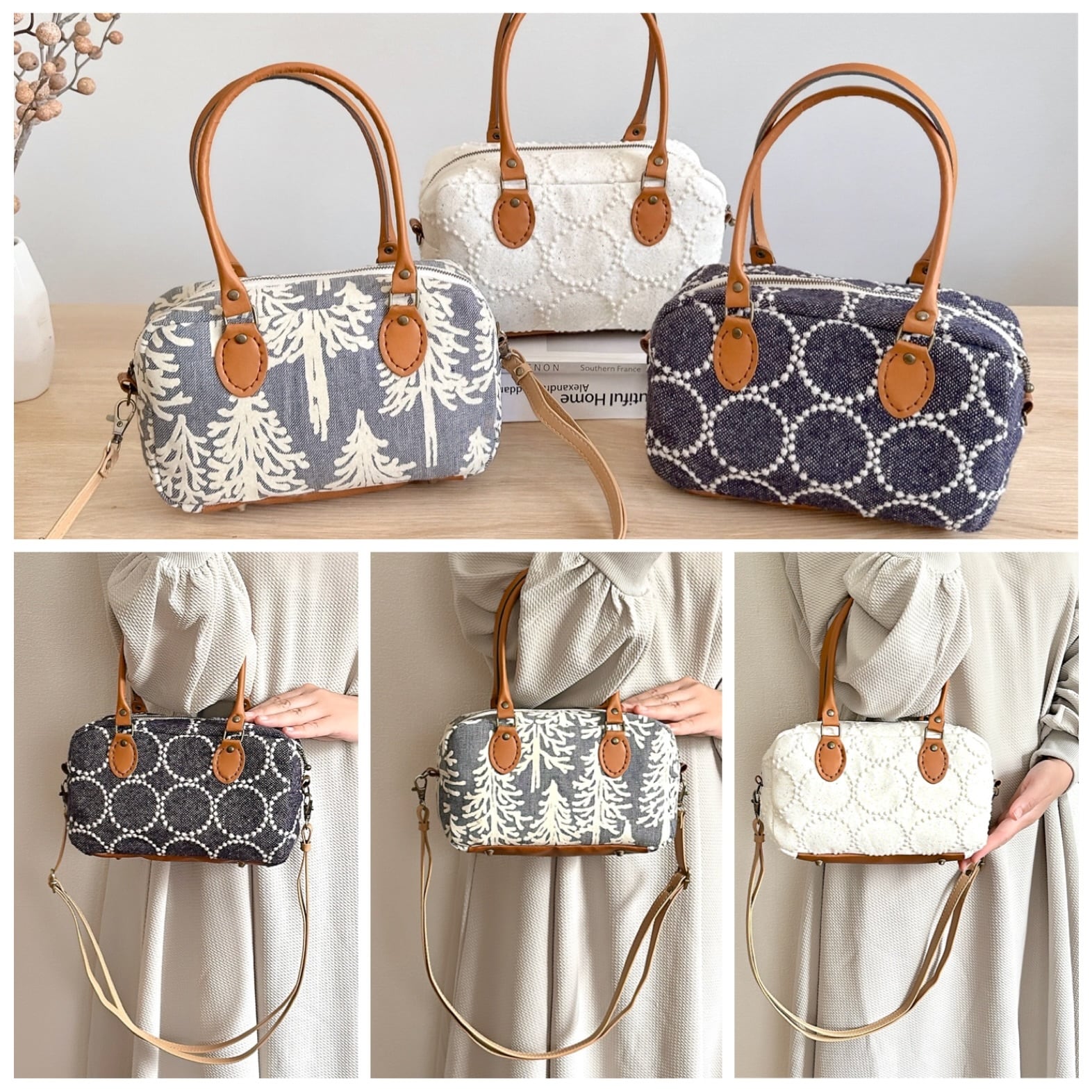 ミナペルホネン ハンドメイド 2wayショルダーバッグ☆ mina perhonenの