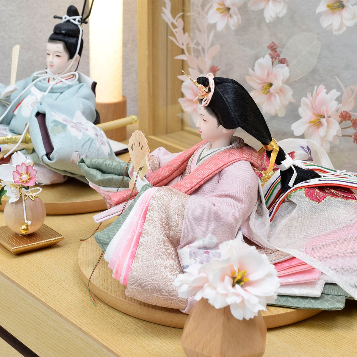 雛人形 親王飾り【SAKURA collier】さくらコフレ｜収納上手｜おしゃれ