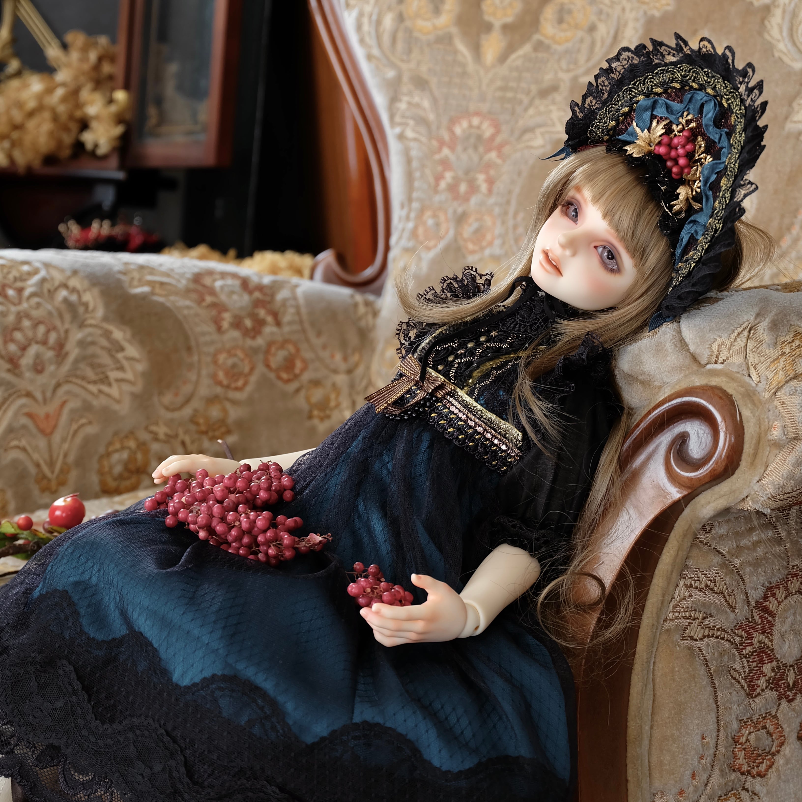 アフタヌーンドレス【孔雀青】 SD／SDgr／DD(S/M胸) | D.Mother Goose