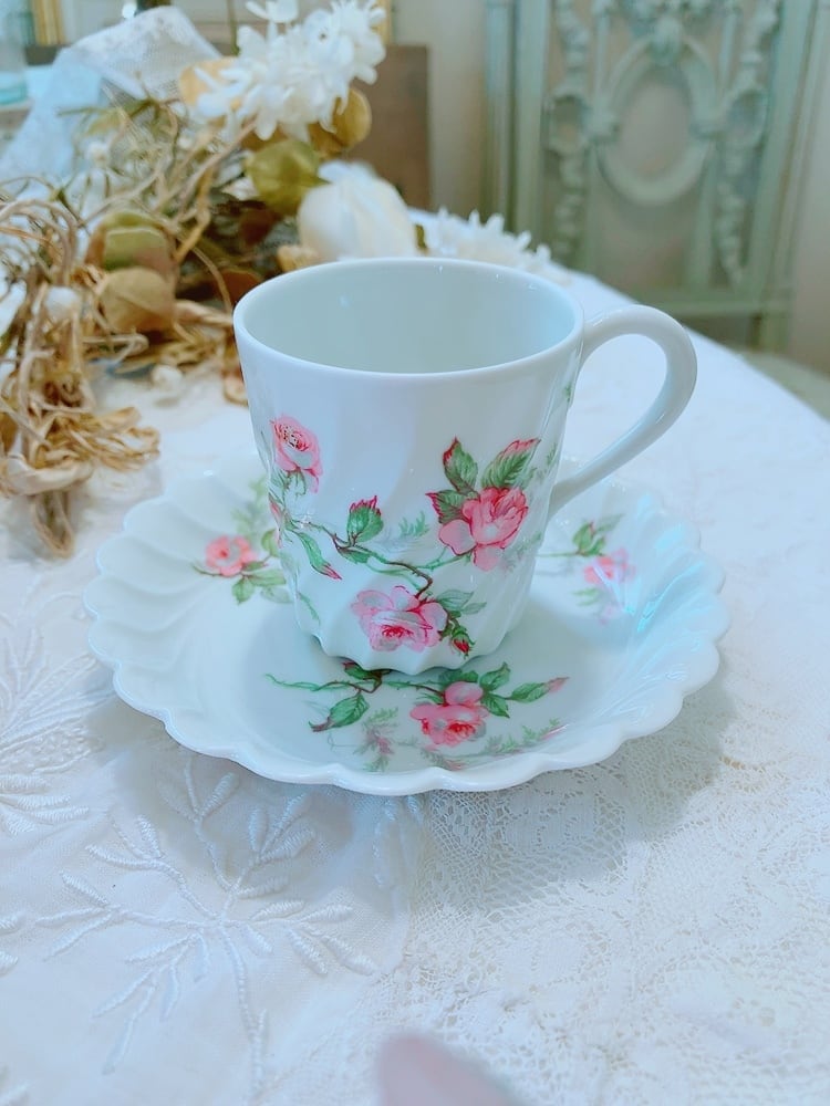 フランス リモージュ薔薇のカップ | AntiqueRose