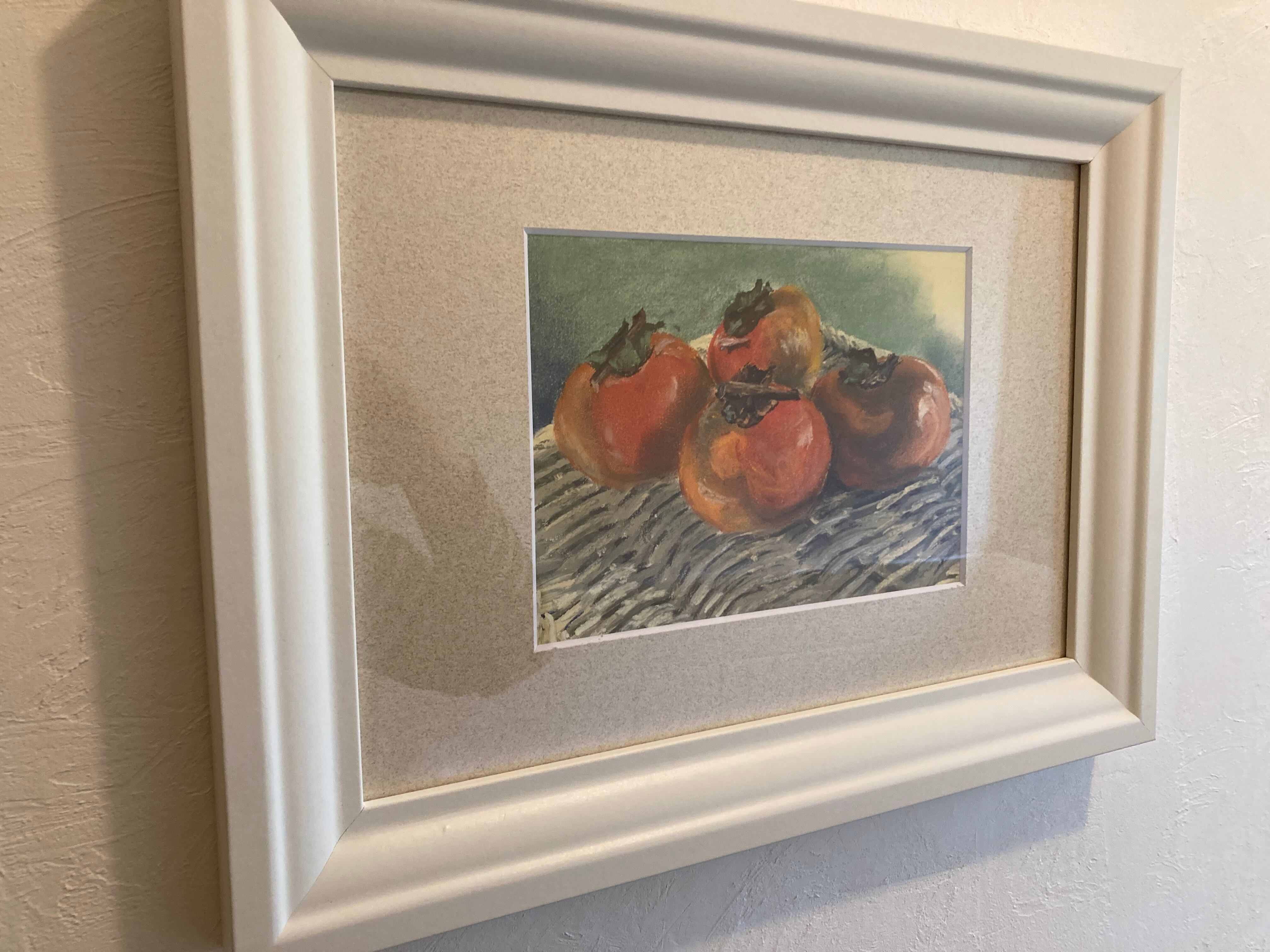 パステル画 柿 | サトープレイス