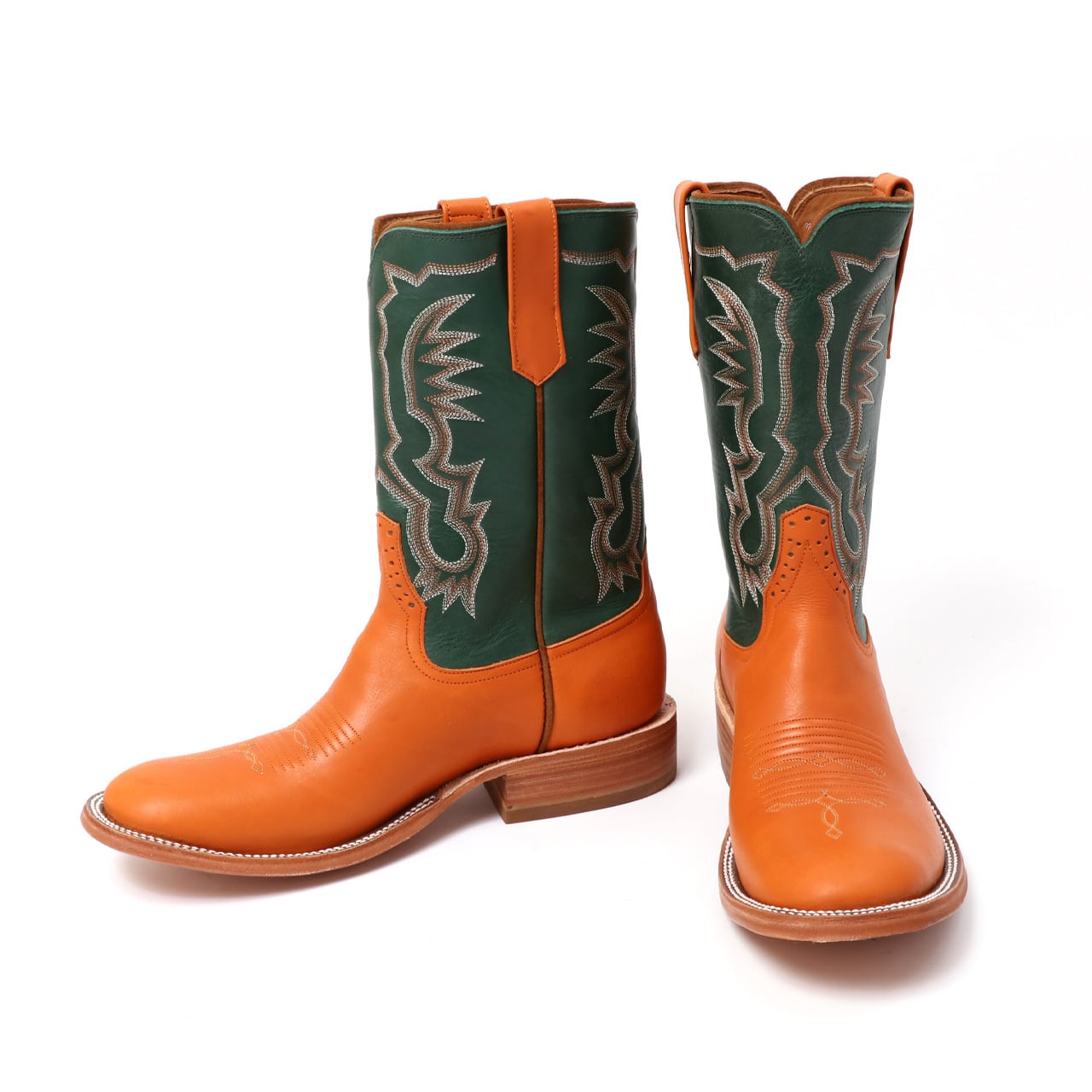 RIOS OF MERCEDES リオスオブメルセデス ROPER BOOTS ORANGE GREEN